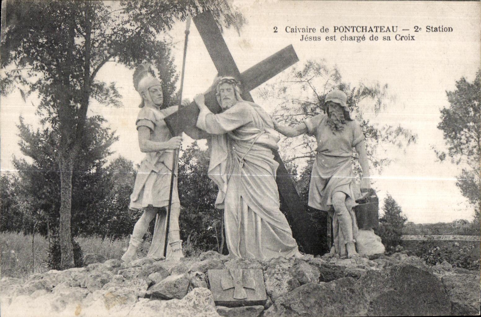 CPA Calvaire de Pontchateau Jesus est charge de sa Croix