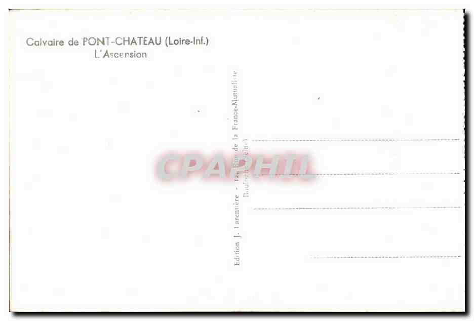 CPA Calvaire de Pontchateau (Loire Inf) L Ascension — Rückseite