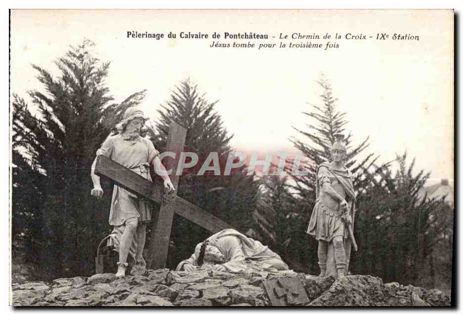 Pèlerinage du Calvaire de Pontchâteau — Le Chemin de la Croix — IXe Station — Jésus tombe pour la troisième fois