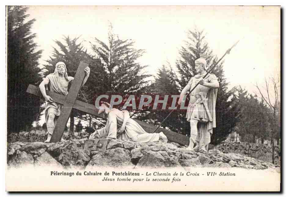Pèlerinage du Calvaire de Pontchâteau — Le Chemin de la Croix — VIIe Station — Jésus tombe pour la seconde fois