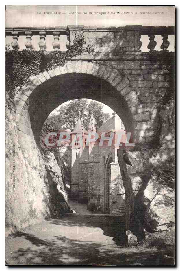 Le Faouët — L'arche de la chapelle Saint-David à Sainte-Barbe — Collection Sajouan, Quimper