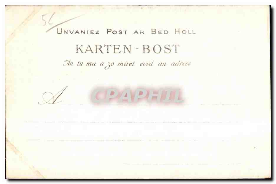 Le Faouët — L'arche de la chapelle Saint-David à Sainte-Barbe — Collection Sajouan, Quimper — Rückseite