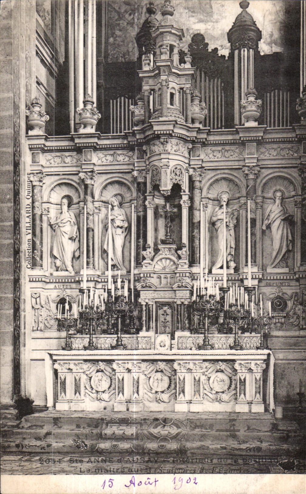 Ste Anne d'Aubay — Intérieur de la basilique — Autel des Défunts — Collection VILLARD, Quimper