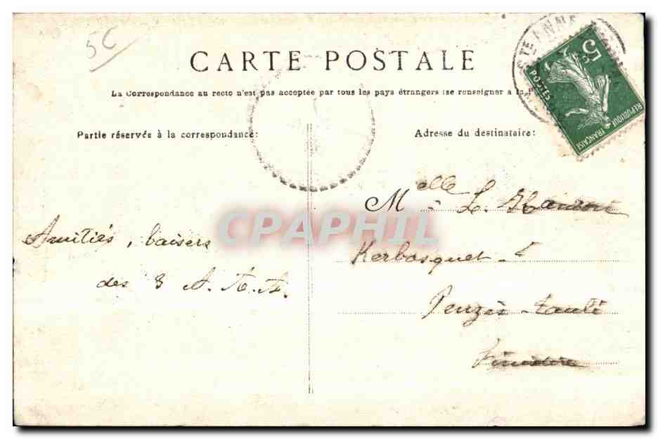 CPA Sainte Anne D Auray Vue Interieure du Cloitre — Verso