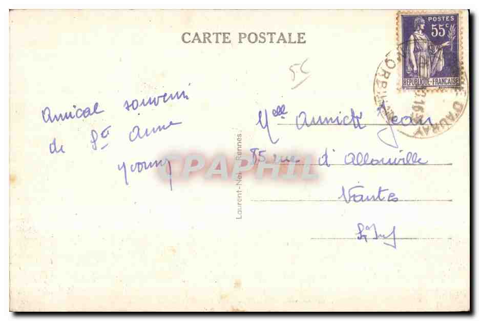 CPA Sainte Anne d Auray La Fontaine et la Basilique  — Rückseite