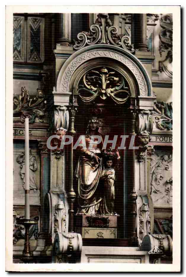 Statue de Sainte-Anne à l'autel privilégié — Ste-Anne-d'Auray — éditeur C.A.P.