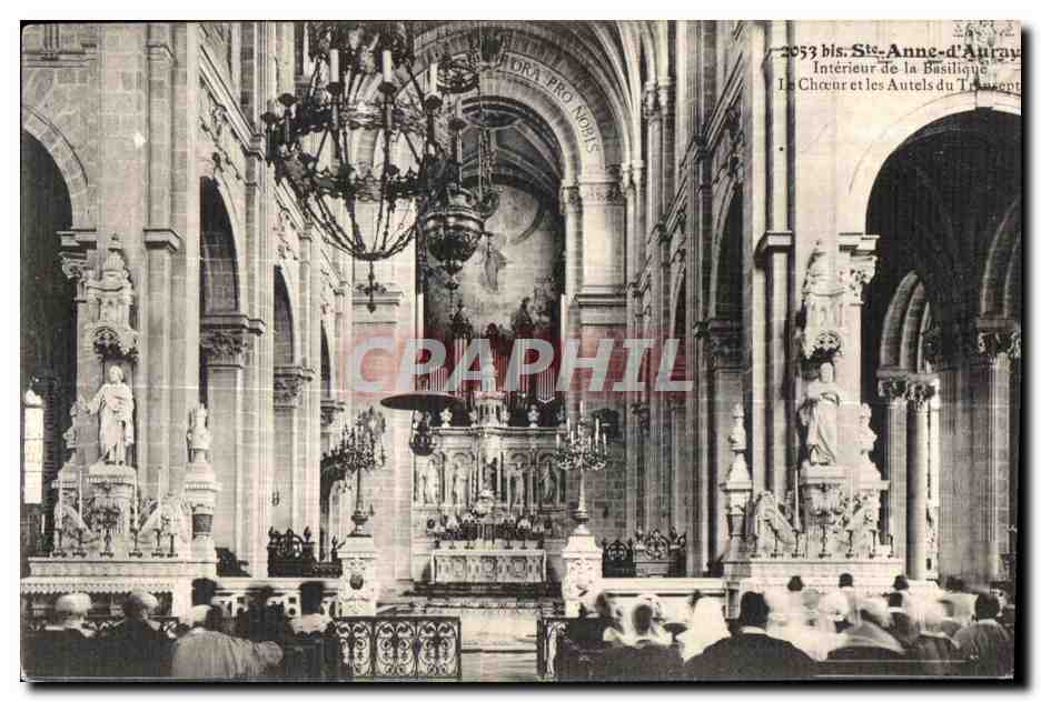 CPA Ste Anne D Auray Interieur de la Basilique Le Choeur et les Autels du Trusept Orgue 