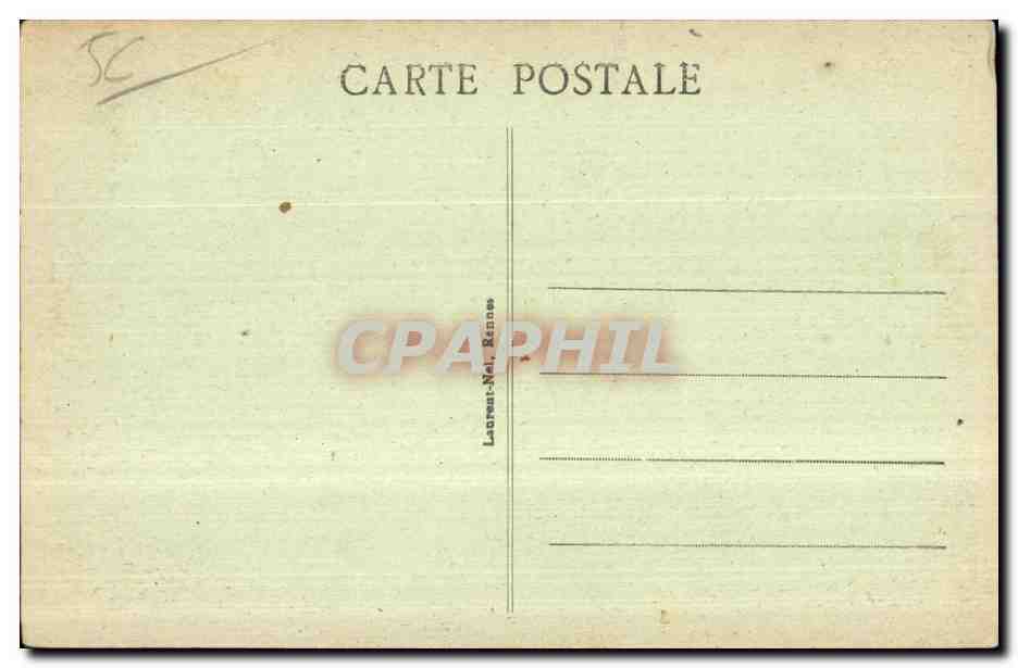 CPA Route du Faouet a Plouay Un Coin de l Etang de Pont Callee — Rückseite