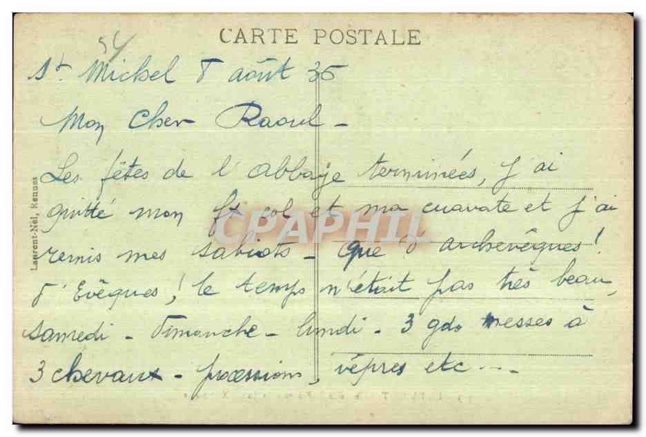 CPA Le Faouet Chapelle St Fiacre Le Jube (XV siecle) — Rückseite