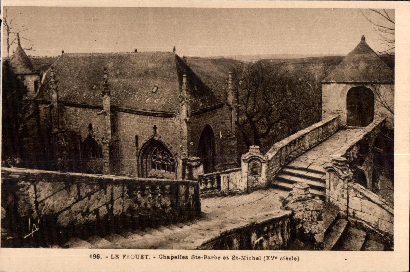 Le Faouët - Chapelles Ste-Barbe et St-Michel (XVe siècle) — éditeur Laurent-Nel, n° 496