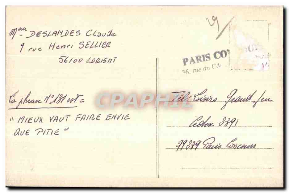 Le Faouët — Le Moulin Blanc sur l'Ellé — Collection Villars, Guimper — Rückseite