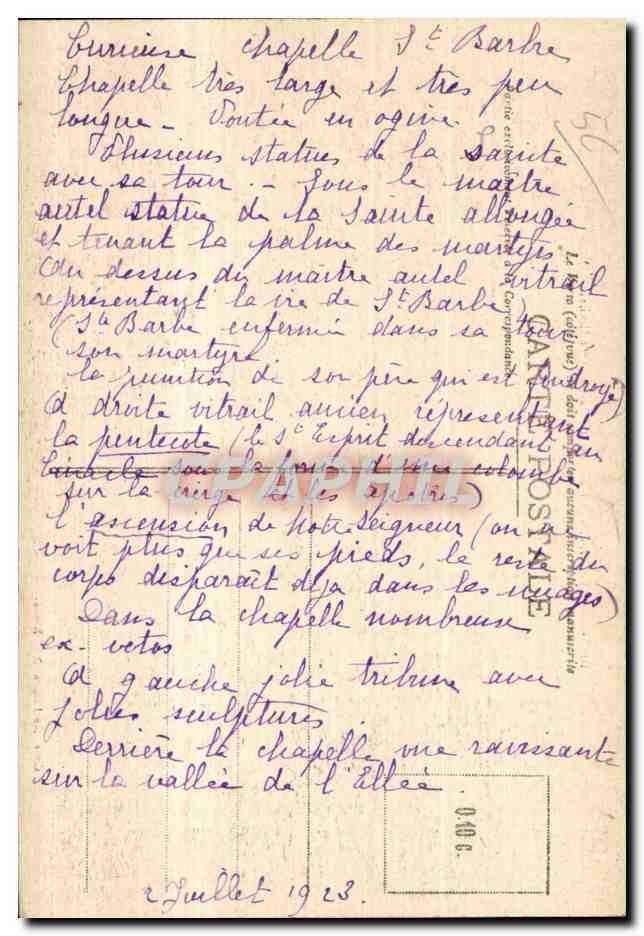 Le Faouët - Chapelles Ste-Barbe et St-Michel — Collection Laurent-Nel, Rennes — Rückseite