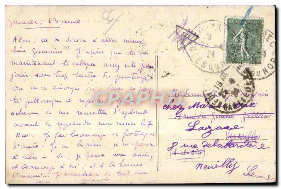 CPA Le Faouet La chapelle Saint Fiacre — Rückseite