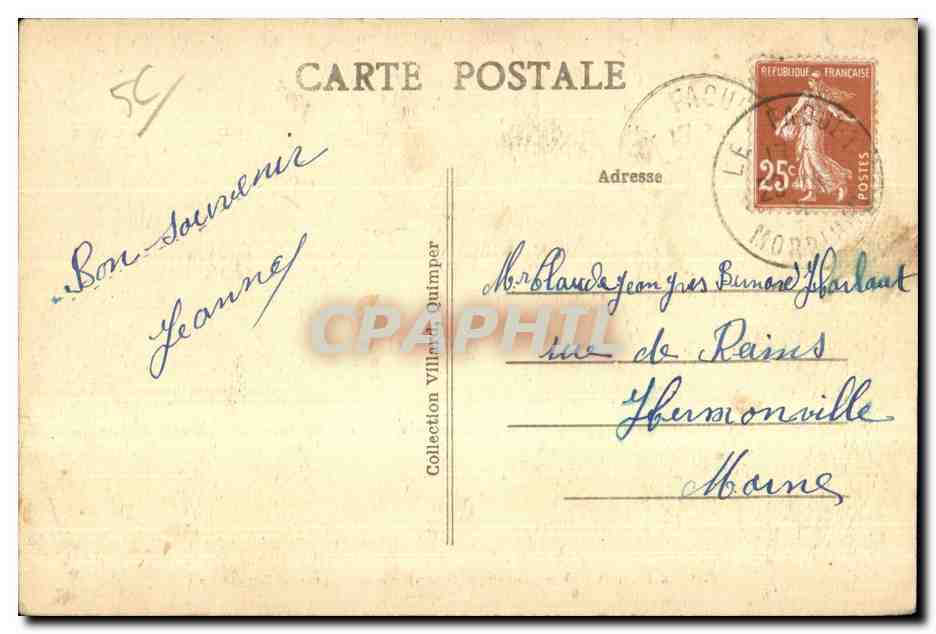 CPALe Faouet Vue generale de Sainte Barbe et Chapelle de Saint David — Rückseite