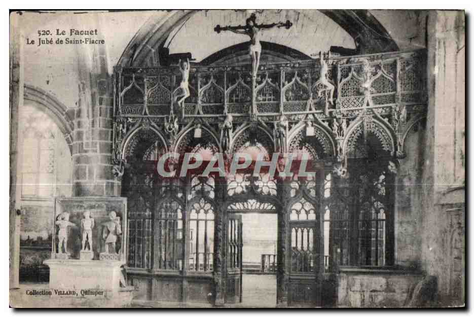 Le Jubé de Saint-Piacre — Intérieur de l'église — Collection Villard, Quimper