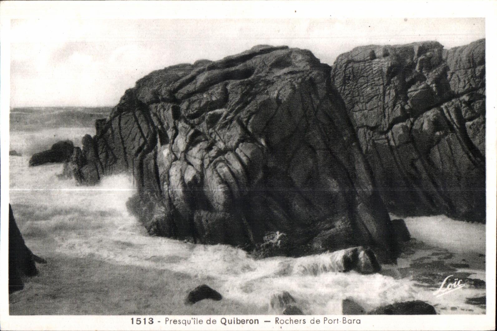 Presqu'île de Quiberon — Rochers de Port-Bara — Éditeur Loïc, n° 1513