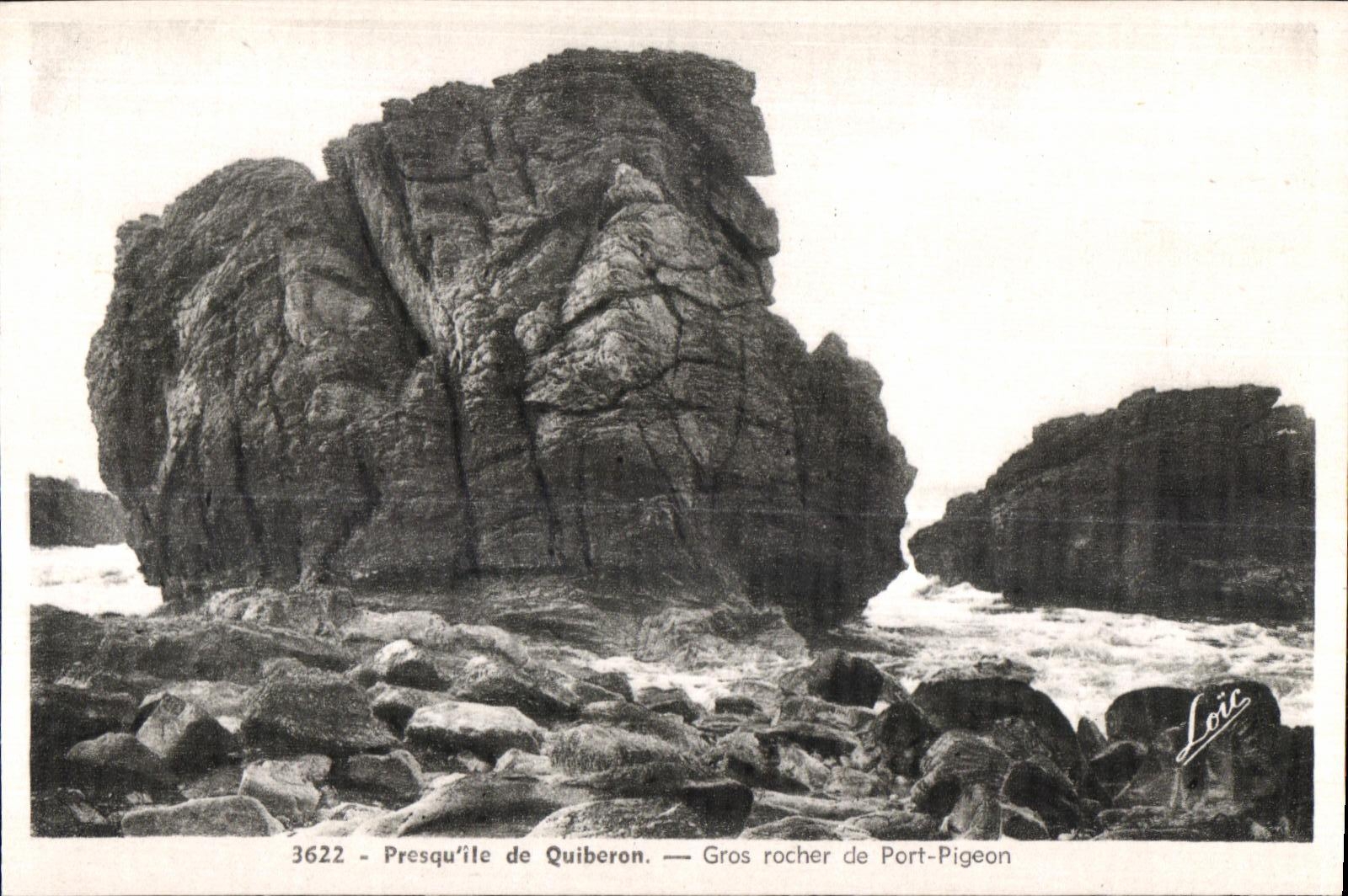 Presqu'île de Quiberon — Gros rocher de Port-Pigeon — Édition Mesny Rennes n°3622