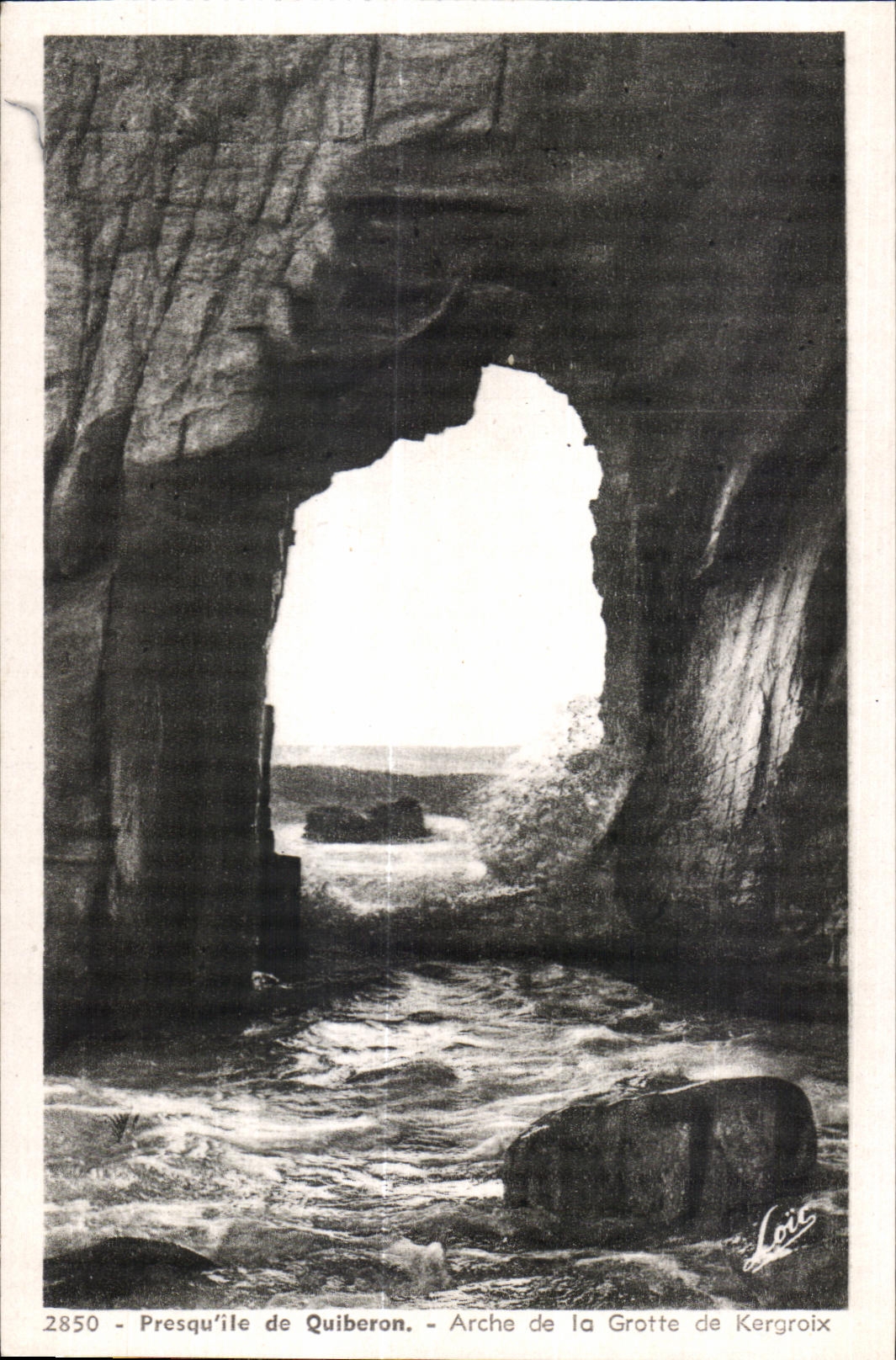 Presqu'île de Quiberon — Arche de la Grotte de Kergroix — Édition Mesny-Rennes n°2850