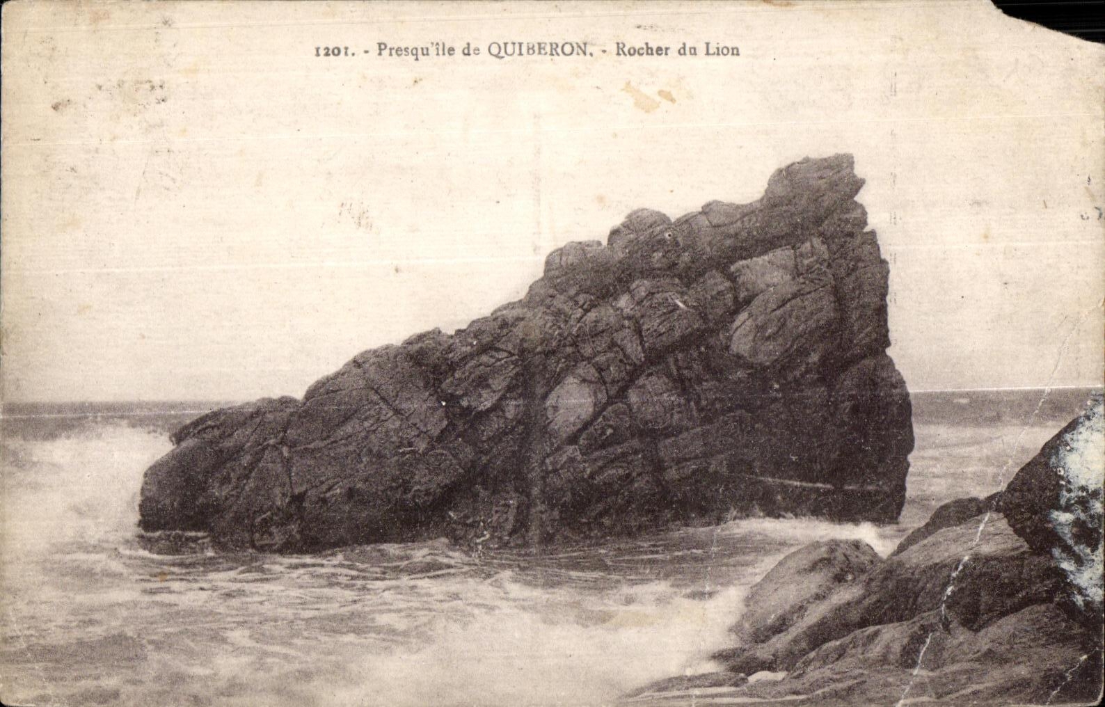 CPA Presqu ile de Quiberon Rocher du Lion