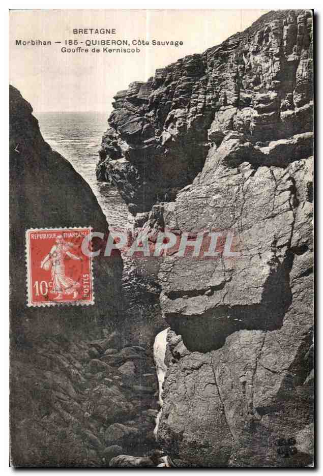 Gouffre de Kerniscob — Morbihan — Côte Sauvage — Éditeur non visible