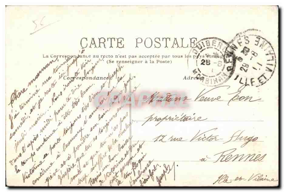 Gouffre de Kerniscob — Morbihan — Côte Sauvage — Éditeur non visible — Verso