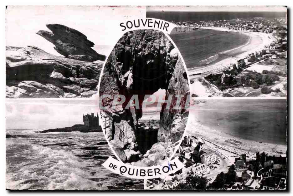 Quiberon — vue panoramique et rochers — souvenirs — Greff, Paris