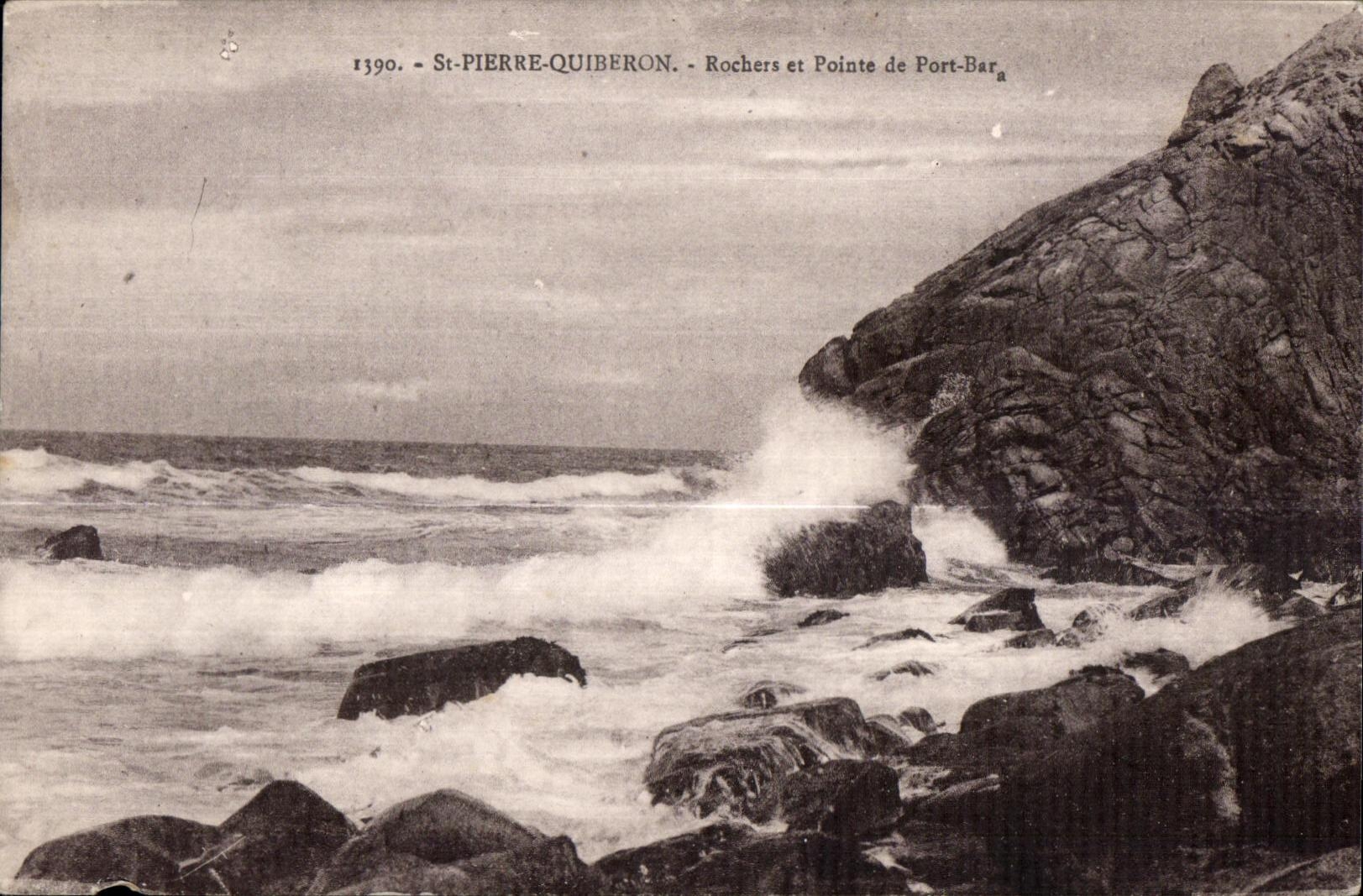 St-Pierre-Quiberon — Rochers et Pointe de Port-Bar — éditeur Laurent-Nel, Rennes, n° 1390