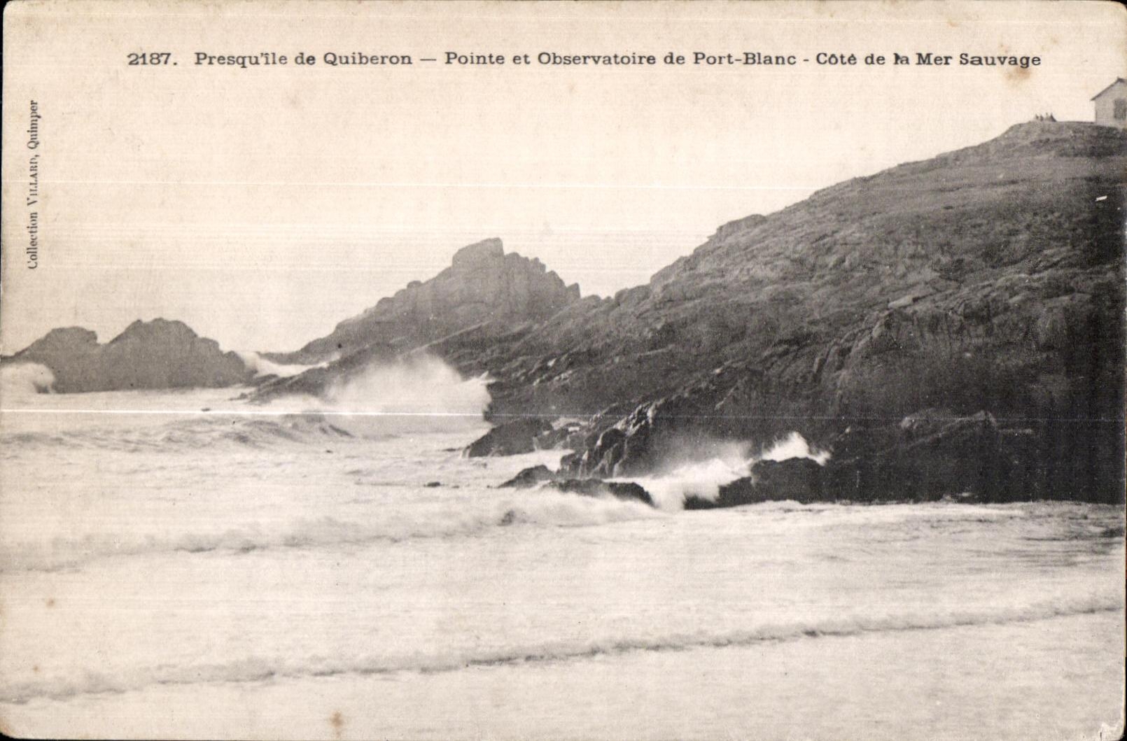 Presqu'île de Quiberon — Pointe et Observatoire de Port-Blanc — Côté de la Mer Sauvage — Collection Villarn Quimper