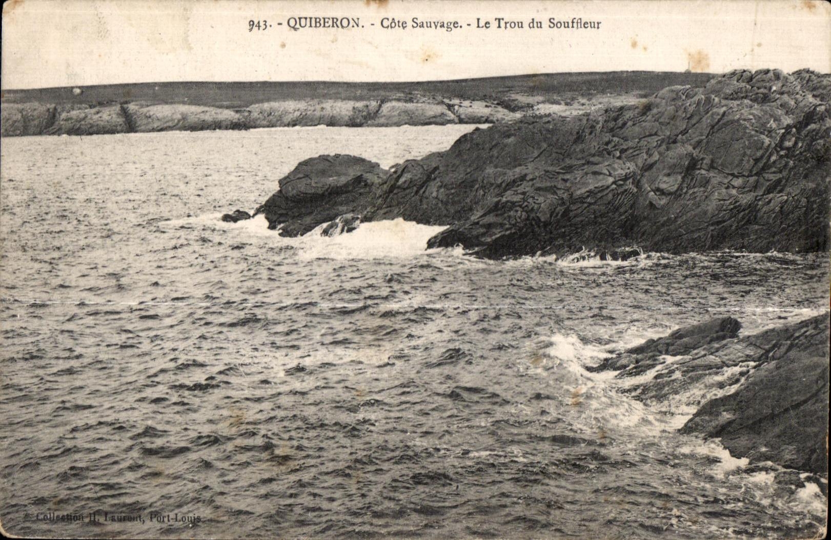 Quiberon - Côte Sauvage - Le Trou du Souffleur — Collection H. Tauront, Port-Louis