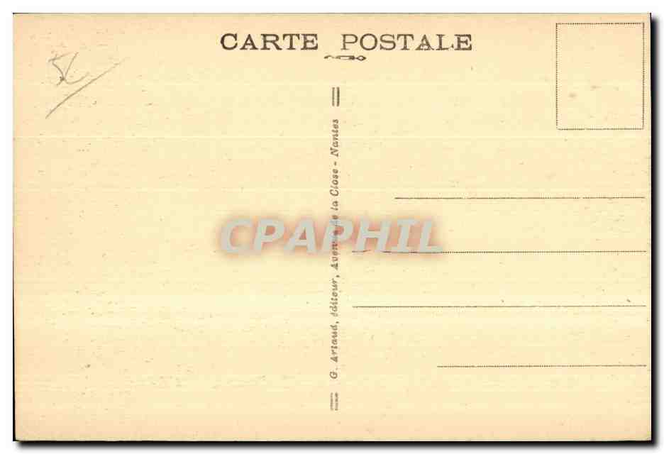 Quiberon — Les Couloirs de Port Pigeon — G. Artouaud, Nantes, n°35 — Verso