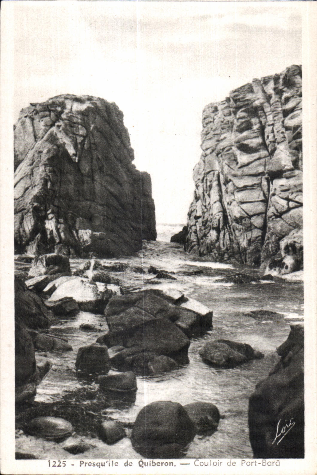 Presqu'île de Quiberon — Couloir de Port-Barad — Édition Mesnac, n°1225