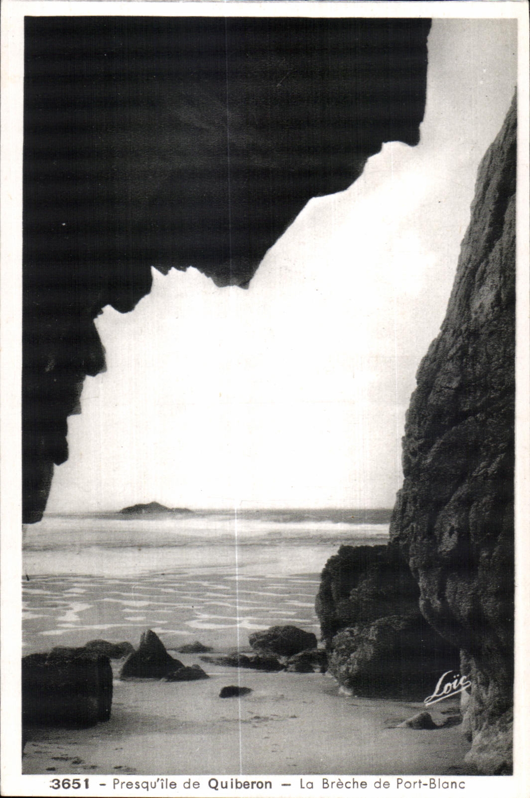 Presqu'île de Quiberon — La Brèche de Port-Blanc — Éditeur Loïc, n° 3651