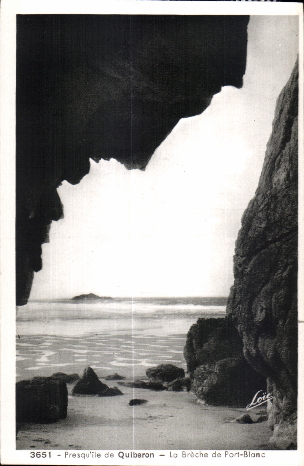 Presqu'île de Quiberon — La Brèche de Port-Blanc — Éditeur Loïc, n° 3651