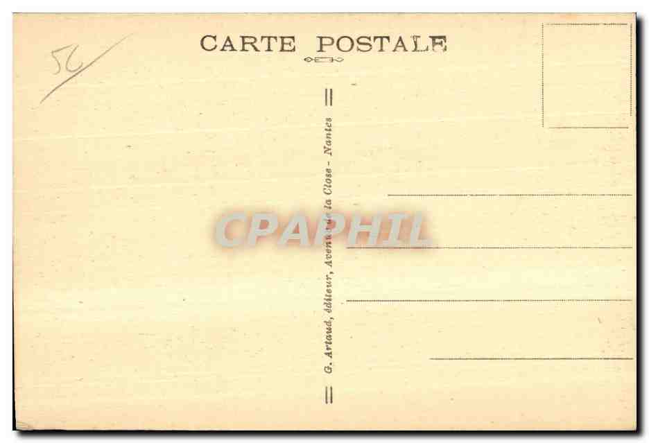 Quiberon - Morbihan — Rochers et Observatoire de Port-Bianc — G. Artaud, éditeur, Nantes — Rückseite