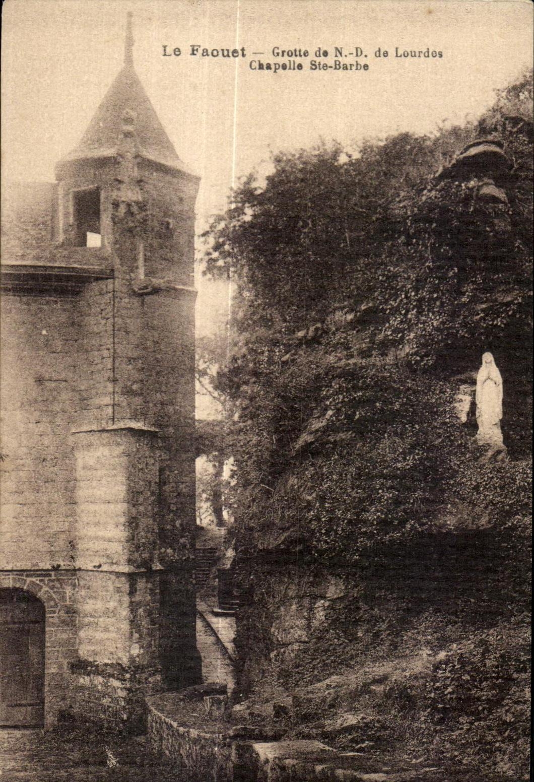 Le Faouet — Grotte de N.-D. de Lourdes, Chapelle Ste-Barbe