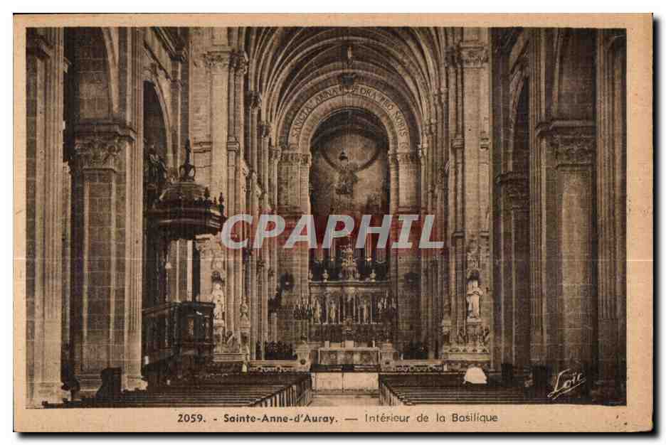 CPA Sainte Anne D Auray Interieur de la Basilique orgue