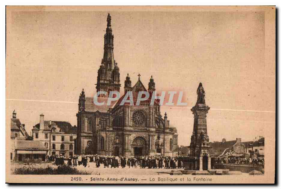 Sainte-Anne-d'Auray — La Basilique et la Fontaine — Édition Maarnés, n°2450