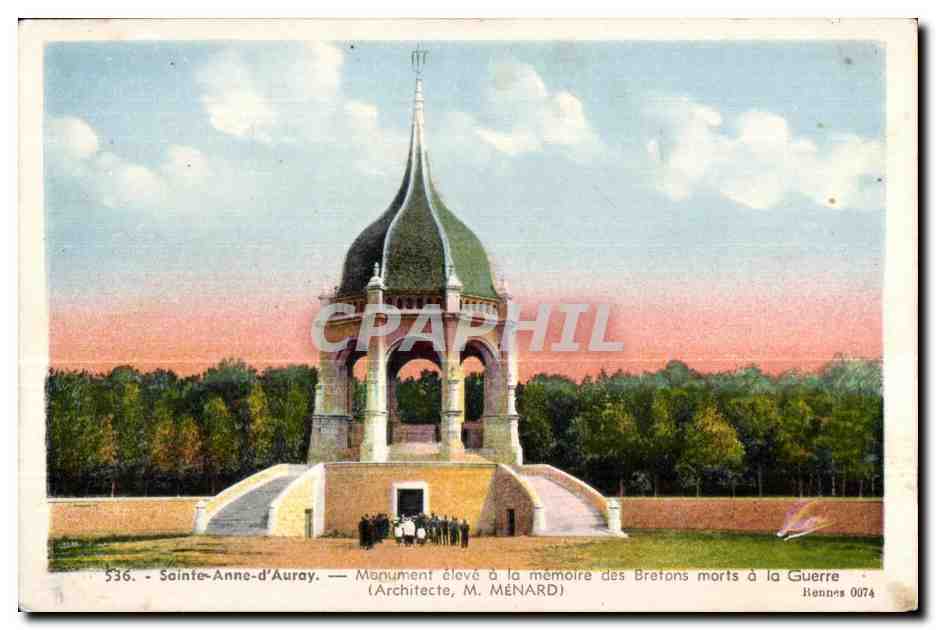 CPA Sainte Anne D Auray Monument eleve a la memoire des Bretons morts a la