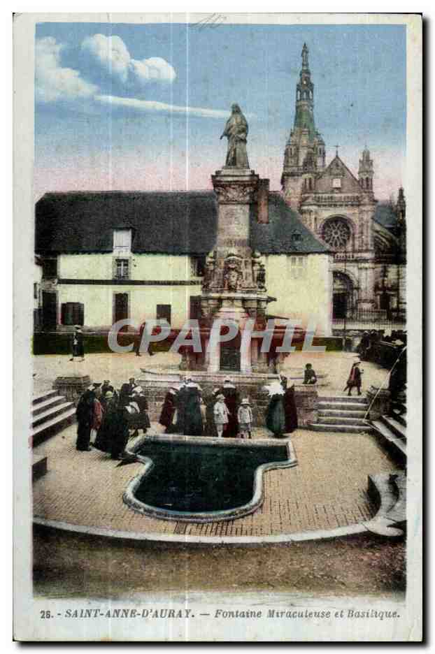 CPA Sainte Anne D Auray Fontaine Miraculeuse et Basilique