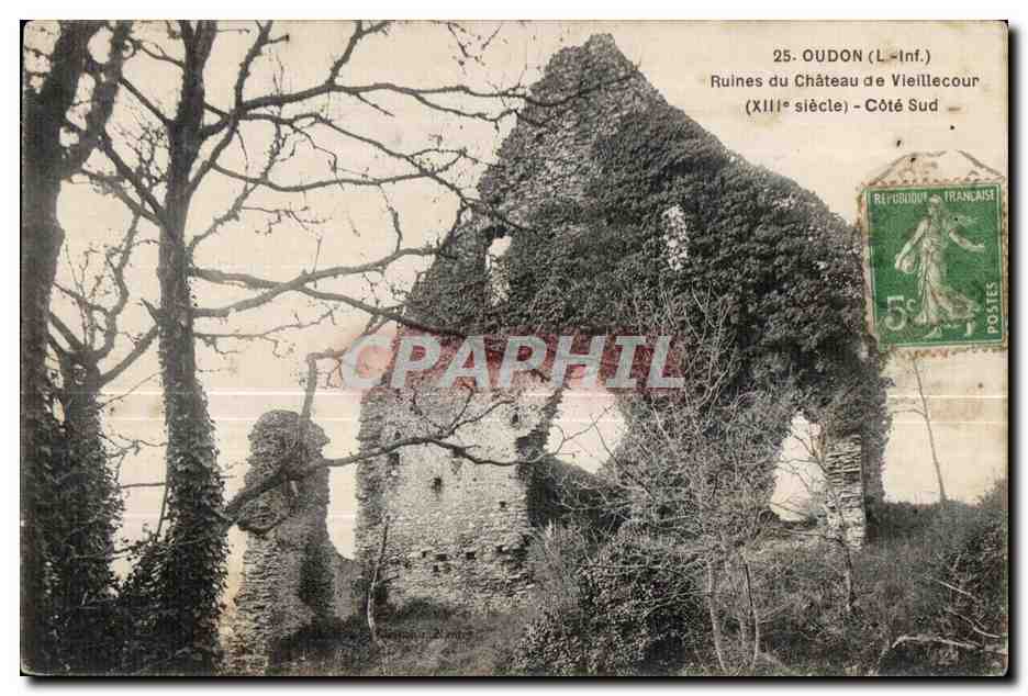 CPA Oudon Ruines du Chateau de Vieillecour