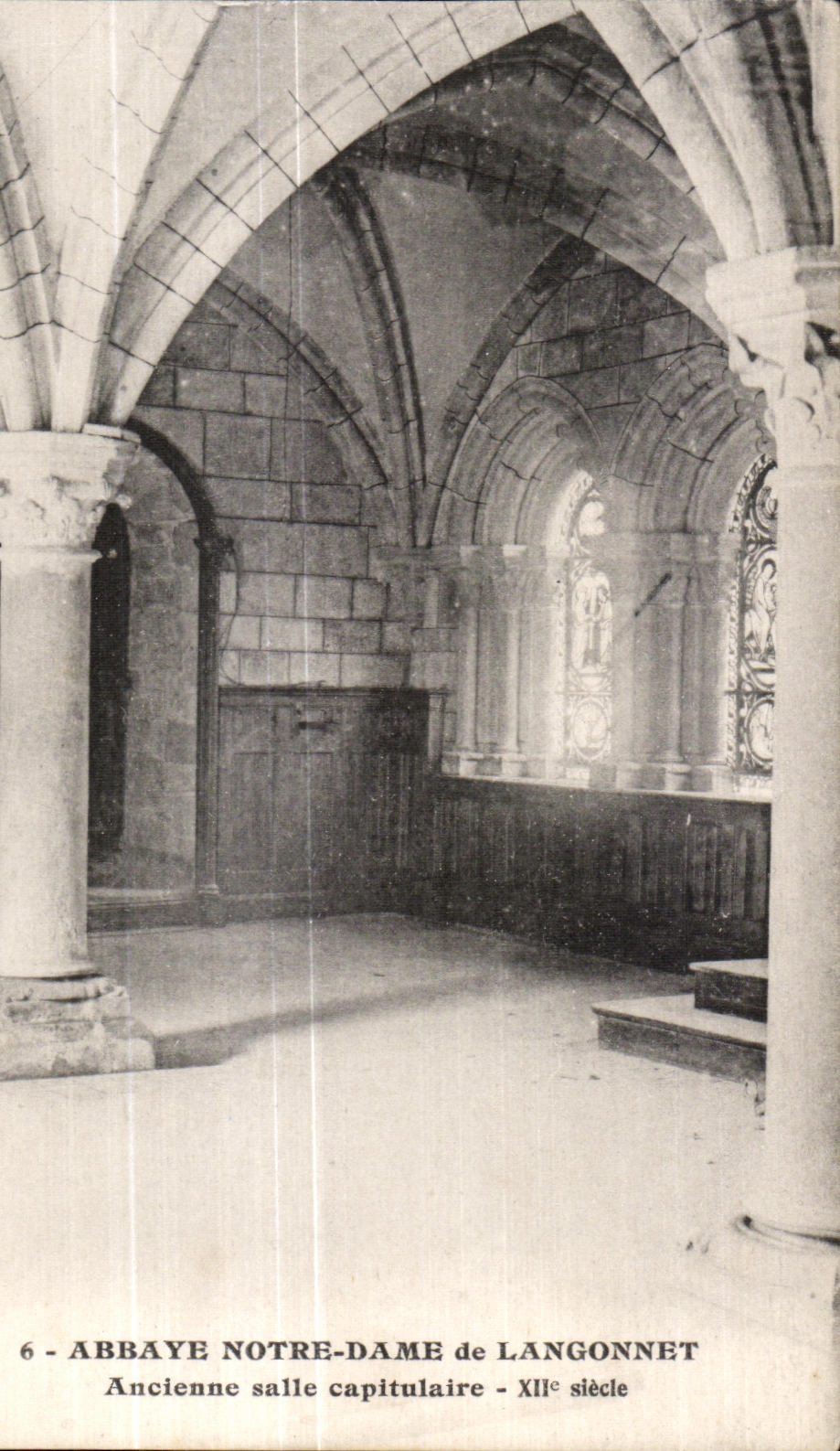CPA Abbaye Notre Dame de Langonnet Ancienne salle capitulaire XII siecle