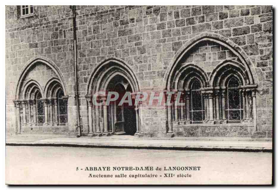 CPA Abbaye Notre Dame de Langonnet Ancienne salle capitulaire XII siecle