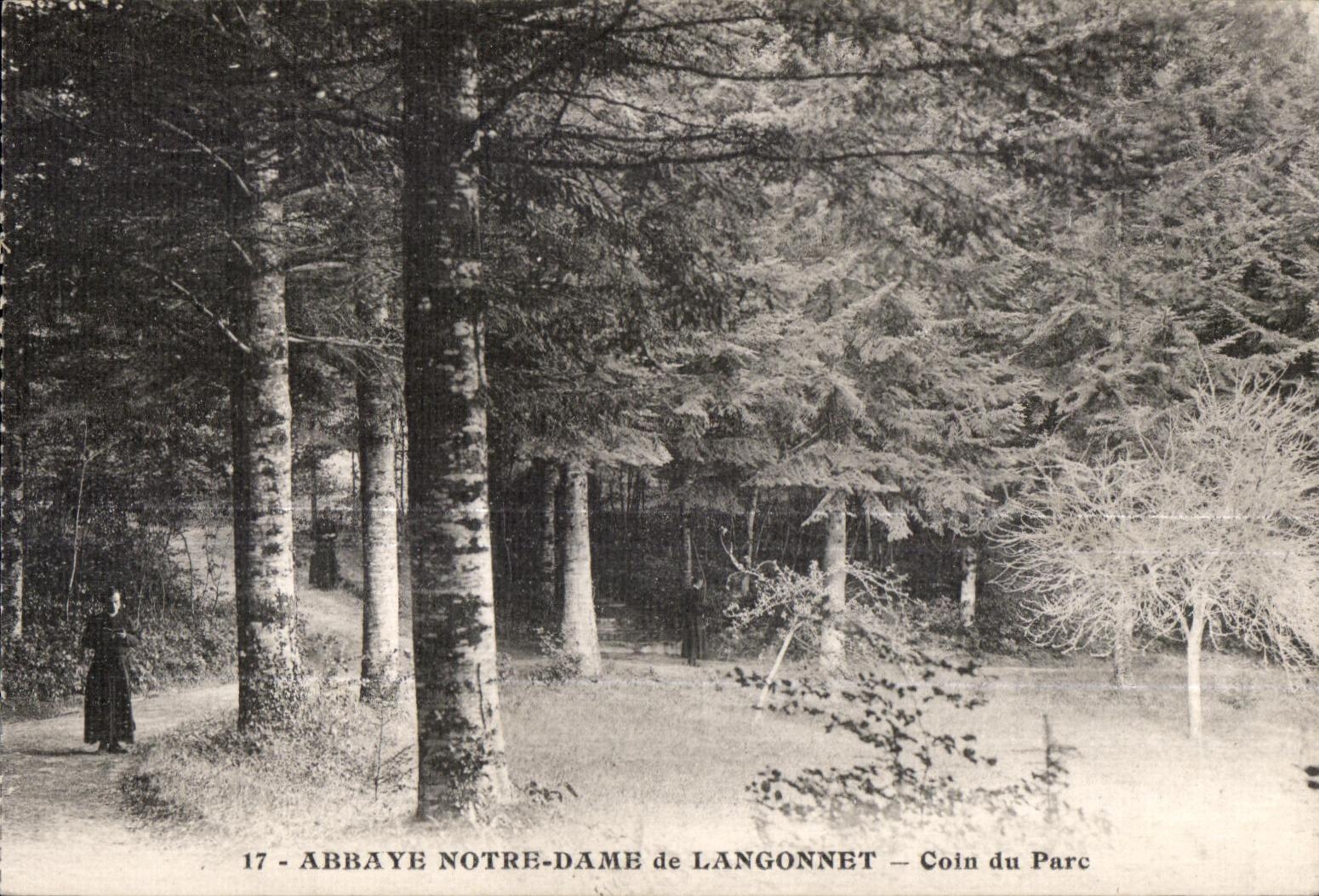 CPA Abbay Notre Dame de Langonnet Coin du Parc