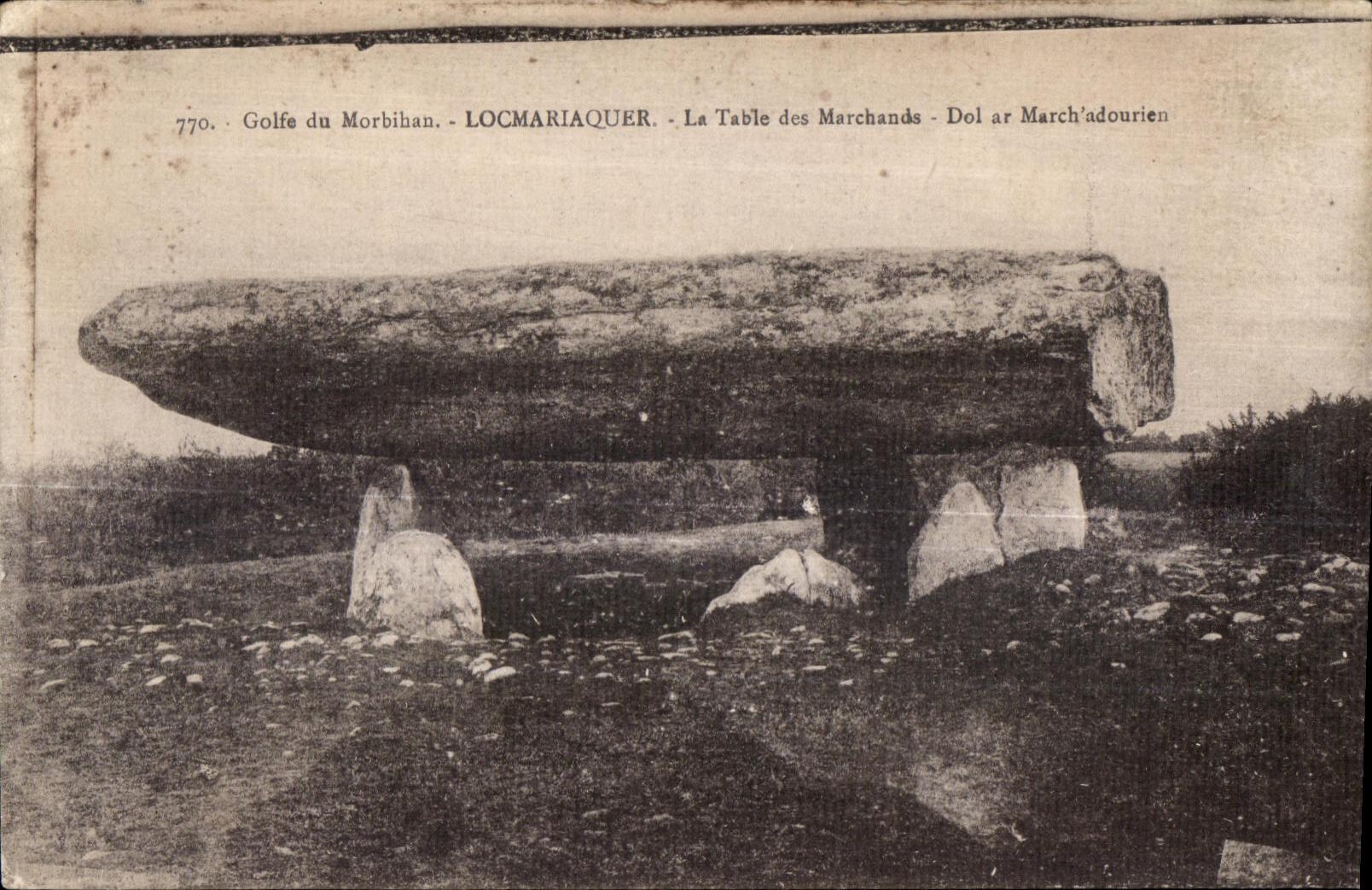 CPA Golf du Morbihan Locmariaquer La Table des Marchands Dol ar March adourien
