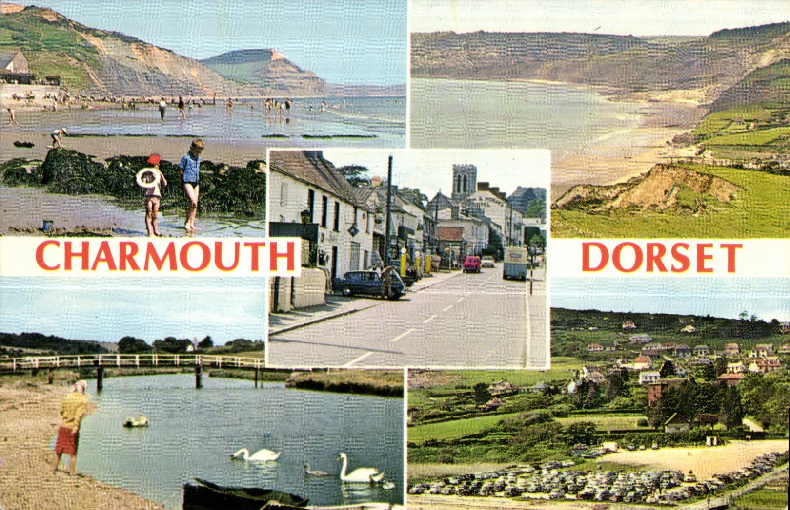 CPSM Whs Charmouth A small resort in Lyme Bay reached by the A Road Nearby is the well knwon Golden Cap