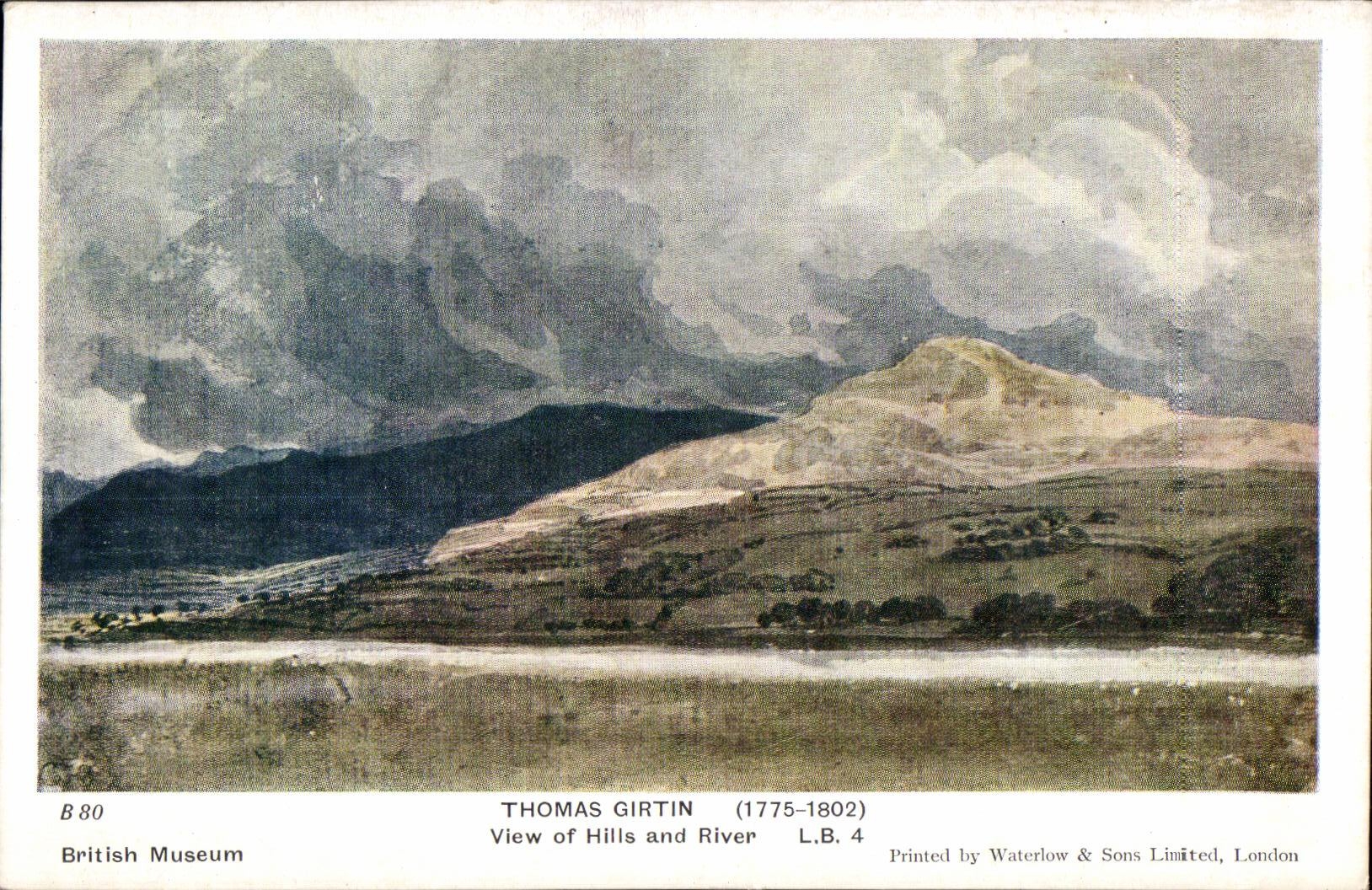 CPA Thomas Girtin View of Hills and River British Museum