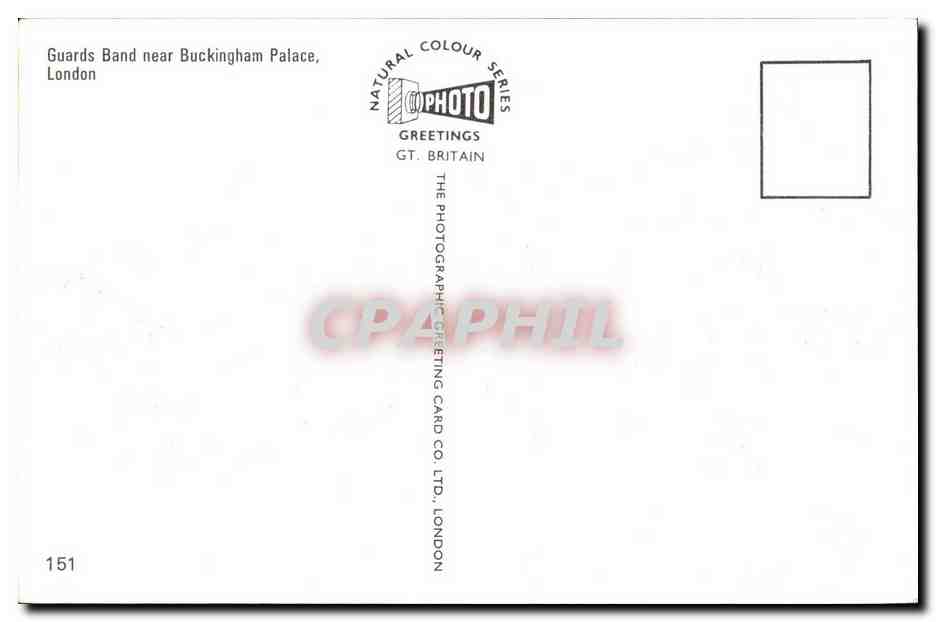 CPSM Guards Band near Buckingham Palace London — Verso