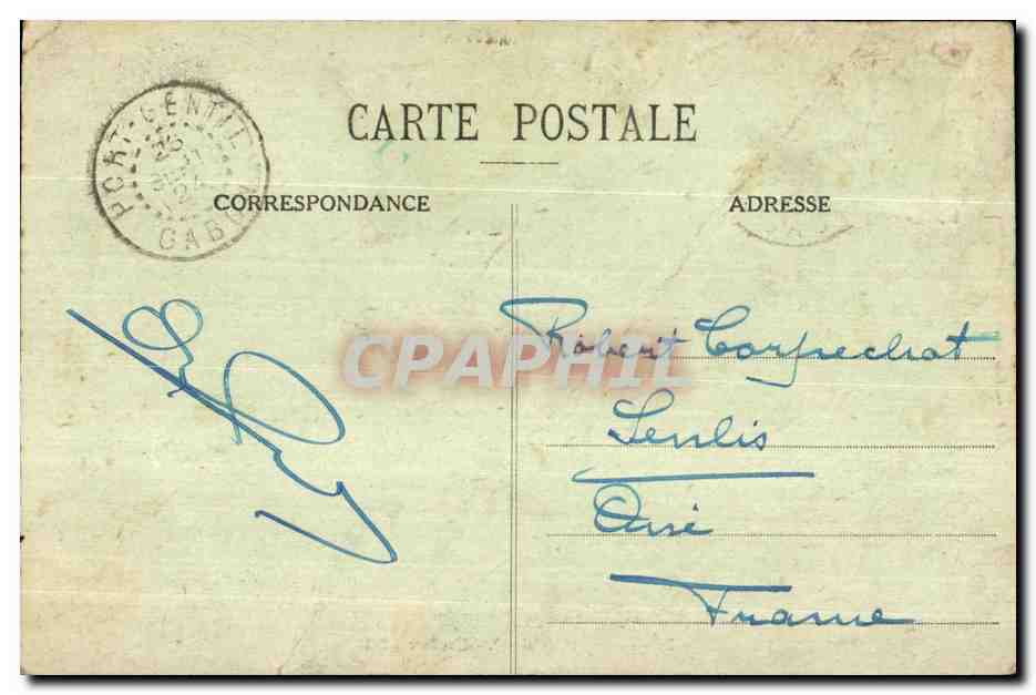 CPA Pont Gentil Gabon Un Parc a bois — Rückseite