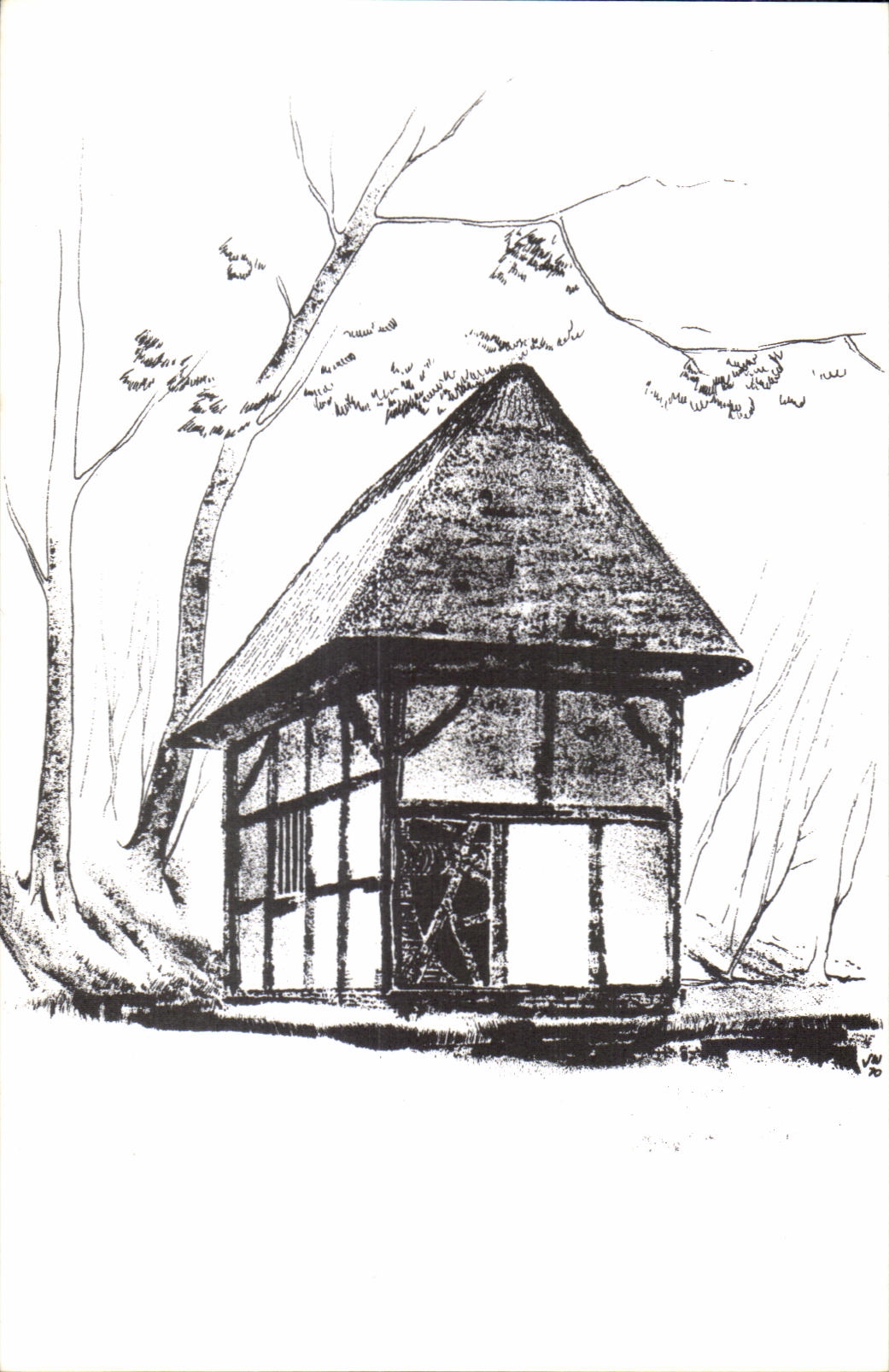 Catherington Treadwheel — bâtiment élisabéthain — Weald and Downland Open Air Museum, Singleton, Sussex
