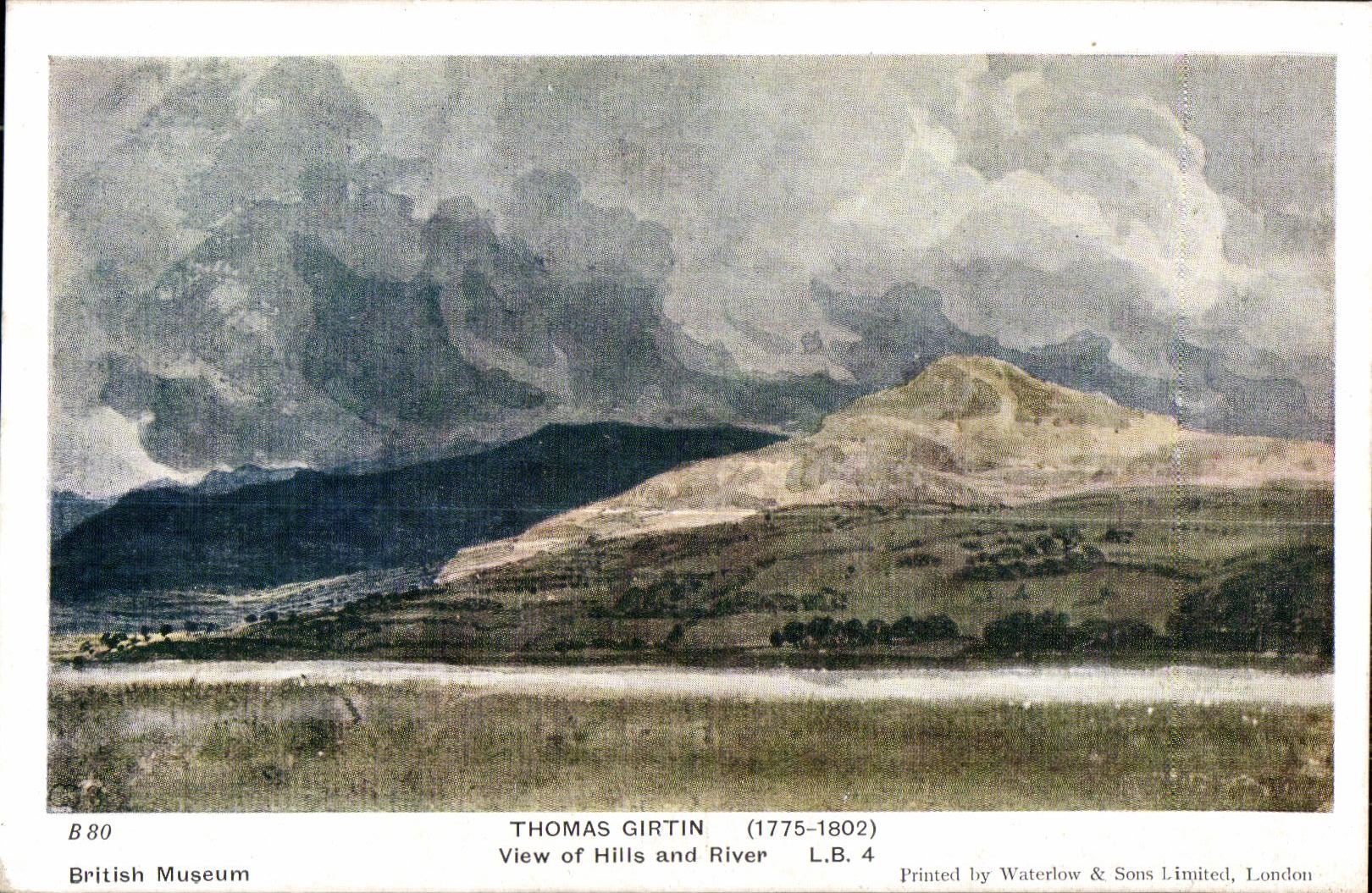 CPA Thomas Girtin View of Hills and River London